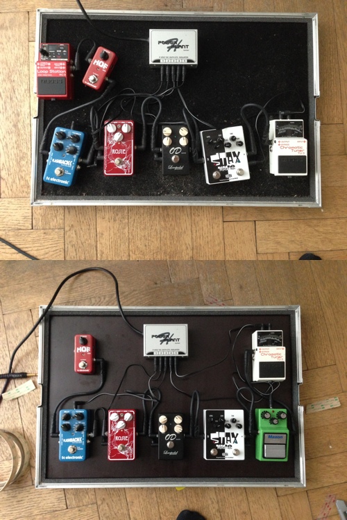 Pedalboard before and after