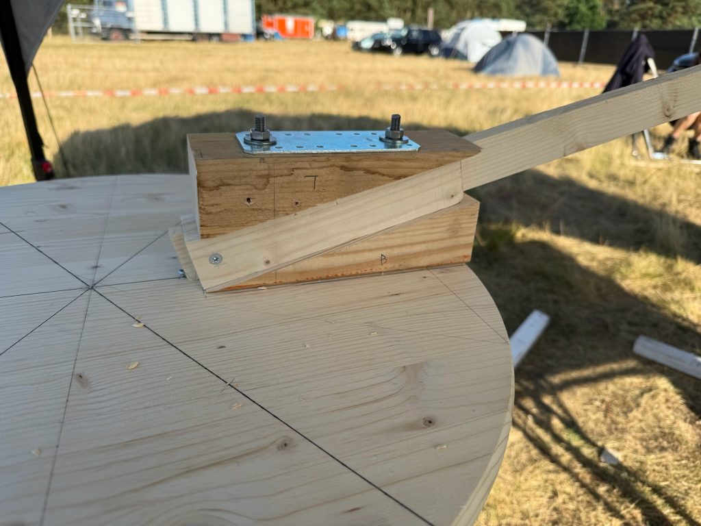 Test assembly on base plate after drilling holes