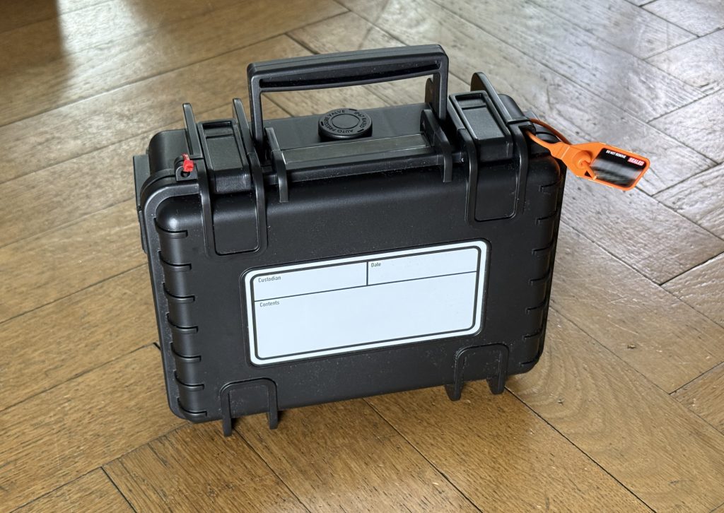 Picture of final case with seal an label